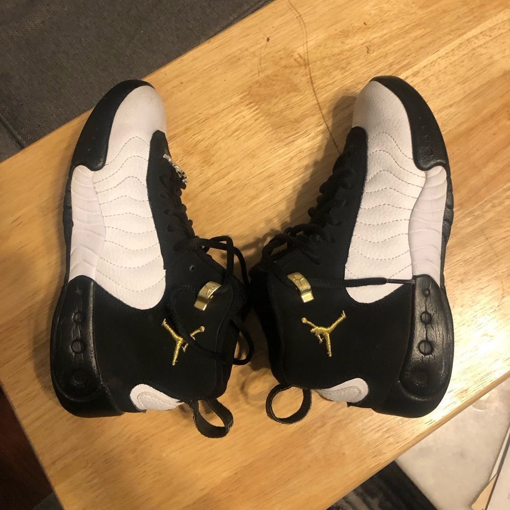 Jordan black white and gold Jumpman Pro youth sneakers tennis shoes, size 4.5 - Picture 9 of 9